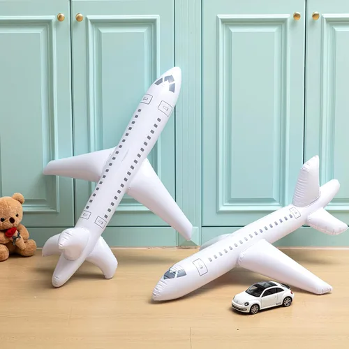 Miniatura 4 de Syhood 3 globos inflables grandes blancos de 40 pulgadas para decoración temática de aviación, avión inflable para fiestas al aire libre, regalos