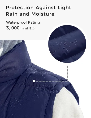 Miniatura 4 de ZSHOW - Chaleco de invierno con capucha extraíble y acolchado para hombre