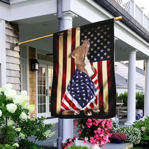 FLAGWIX Bandera estadounidense de Pitbull American Patriot (29.5 x 39.5 pulgadas), banderas de Estados Unidos de poliéster de alta calidad,