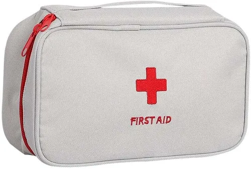 Miniatura 7 de Bolsa portátil de primeros auxilios, bolsa de transporte médica con compartimento vacía con cremallera, bolsa de emergencia para el hogar, viajes
