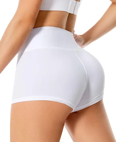 Pantalones cortos de 3 pulgadas para mujer, de cintura alta, de elastano, suave, pantalones cortos de ciclista para bailar voleibol
