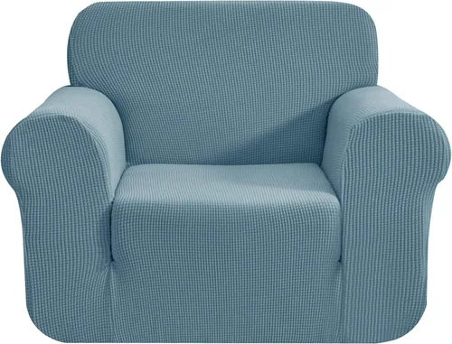 Miniatura 38 de CHUN YI - Funda elástica de 1 pieza para sillón grande, funda protectora suave de Jacquard con elastano, detalle de cuadros y parte inferior