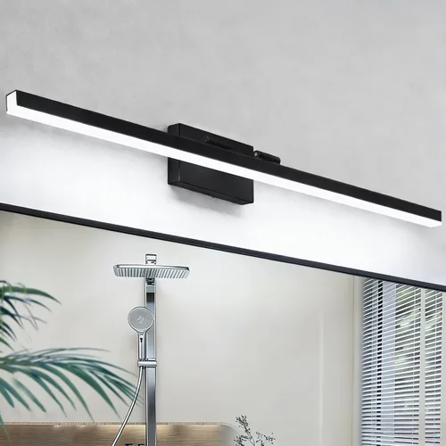 Miniatura 12 de IZORRO Moderna lámpara de tocador de baño de 16 pulgadas, giratoria, 12 W, regulable, lámpara LED sobre el espejo, barra de luz negra para tocador