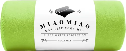 MIAOMIAO Juego de toallas antideslizantes para yoga caliente, microfibra súper absorbente, 24.5 x 72 pulgadas, diseño antideslizante, sin lesiones