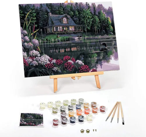 Miniatura 47 de Ledgebay Kit de Pintura por Números DIY para Adultos con Lienzo Enmarcado, de Principiante a Avanzado, los Kits Incluyen Juego de Pintura Acrílica