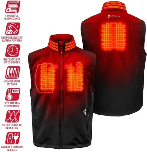 Miniatura 5 de Gerbing 7V Mens Torrid 2.0 Vest Battery Heated Vest for Men Battery Powered Winter Wear 8 Hour Run Time