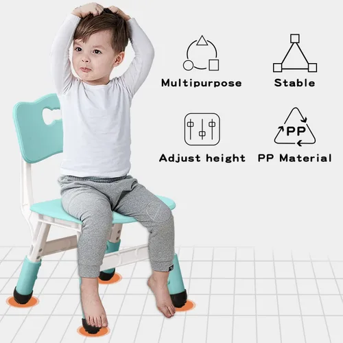 Miniatura 6 de Sillas ajustables para niños de 3 niveles ajustables para interiores adecuadas para niños de 2 a 6 años. Carga máxima de 220 libras, adecuadas