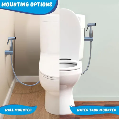 Miniatura 5 de Pulverizador de bidé de alta calidad – Pulverizador de chorro de mano para inodoro Presión de agua ajustable Pulverizador de acero inoxidable a