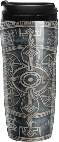 Miniatura 9 de Helm of Awe Coffee Cup Hot Coffee Travel Mug Reusable Iced Coffee Cups Double Heat Insulation Coffee Mug with Leak-Proof Lid Stylish Travel Cup for