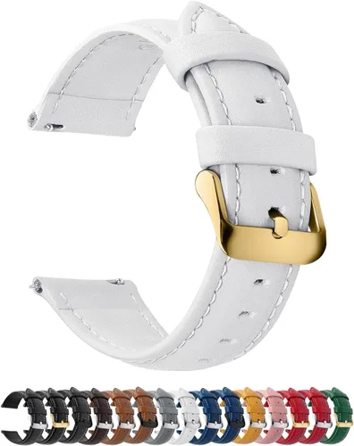 Miniatura 8 de Fullmosa Correa de reloj de piel de liberación rápida para hombres y mujeres, correas de repuesto de ancho 0.472 in, 0.551 in, 0.630 in, 0.709 in