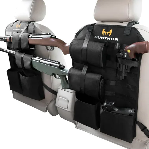 Soporte para pistola en camiones (un par), almacenamiento ajustable para pistolas en el asiento trasero 900D, soporte para rifles automotrices