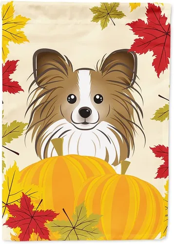 Miniatura 57 de Caroline's Treasures BB2047GF Bandera de jardín de Acción de Gracias Border Collie, bandera decorativa para patio exterior, obras de arte de patio