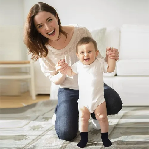 Miniatura 2 de GRPSKCOS Calcetines Antideslizantes para Bebés 12 Pares Calcetines Antideslizantes para Niños Pequeños de 0-7 Años Infantes Niños Pequeños Niños