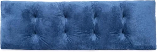 Miniatura 3 de Cojín de banco, cojines de banco con mechones antideslizantes para columpio, almacenamiento de zapatos, asiento de ventana (45" x 18", azul)