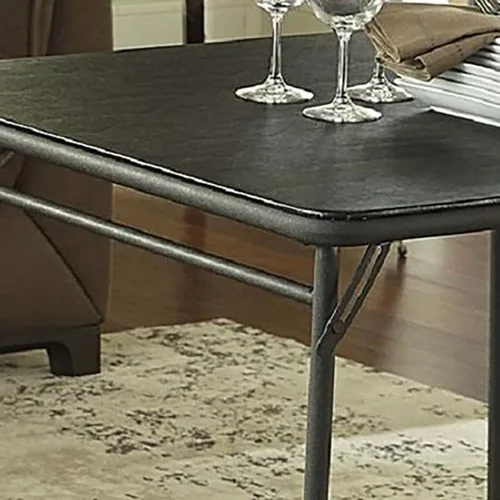 Miniatura 6 de Cosco Mesa Plegable Cuadrada 34" Acero Negro, Marco De Acero, Vinilo
