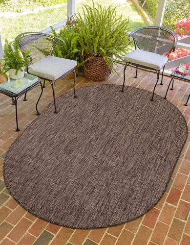 Miniatura 21 de Unique Loom Collection Alfombra de Área Plana Casual de Transición Sólida Jaspeada para Interiores/Exteriores (Pasillo 2' x 6' 1", Azul/Azul Marino)