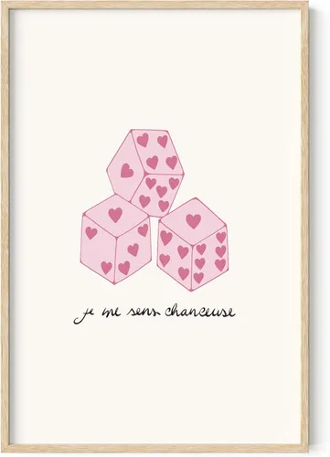 Miniatura 25 de HAUS AND HUES Arte de pared de corazón, bonito póster con estampado de corazón, decoración temática retro (24 x 36 pulgadas sin marco)