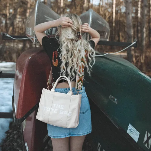 Miniatura 5 de EASRTA Tote Bag for Women, Canvas Tote Bag, Travel Tote Bag, Women Shoulder Bag, Crossbody Bag, Women Handbag