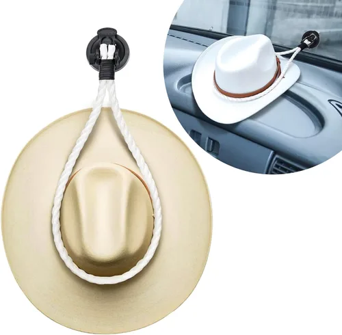Miniatura 10 de Ziciner - Monturas para sombrero de vaquero para su vehículo, con ventosa, soporte para sombrero para mantener su sombrero firmemente