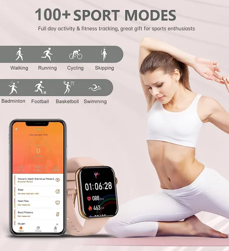Miniatura 5 de Reloj inteligente compatible con Android iPhone, relojes inteligentes para mujer (recepción de llamadas/marcación), rastreador de fitness