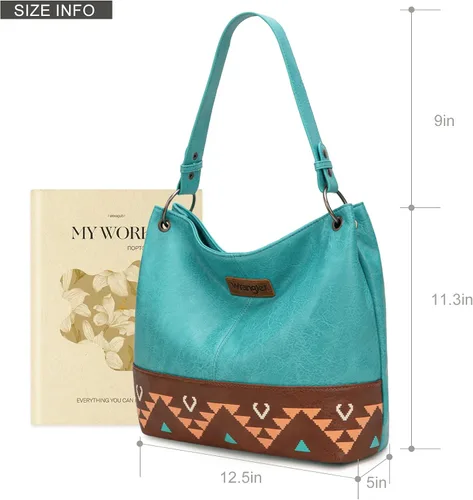 Miniatura 151 de Wrangler Hobo - Bolsas para mujer de cuero vegano con asa superior, bolsos de hombro y bolsos
