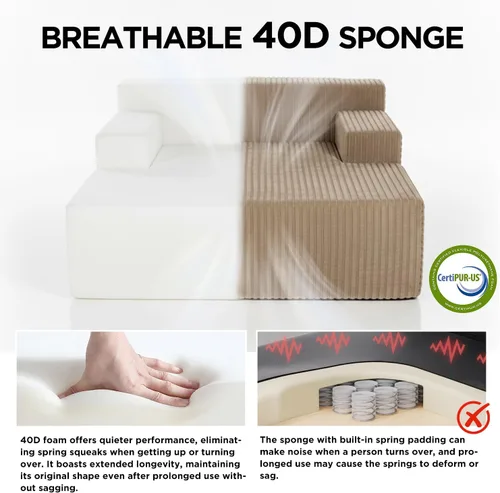 Miniatura 4 de Sytopia - Silla reposera con reposabrazos, sofá cama extragrande con 3 almohadas, cómodo sofá sin huesos, silla de lectura para dormir para sala