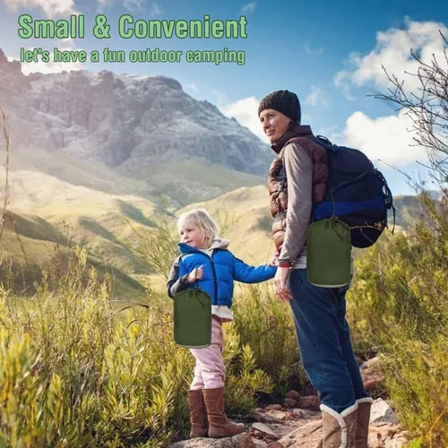 Miniatura 7 de Hamaca para campamento, hamacas portátiles individuales/dobles para senderismo al aire libre, viajes, mochileros, hamaca de nailon 210D para patio