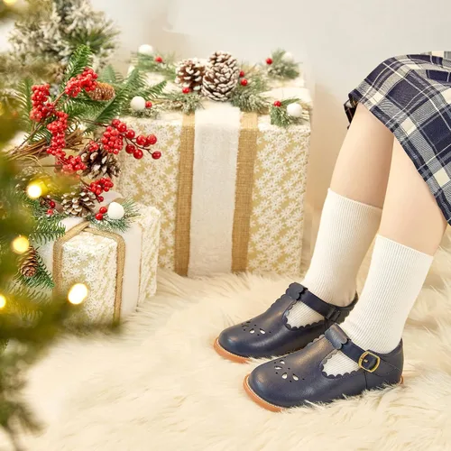 Miniatura 2 de Felix & Flora - Zapatos planos de vestir estilo Mary Jane para niña pequeña, zapatillas de ballet para niña, zapatos para fiestas y escuela