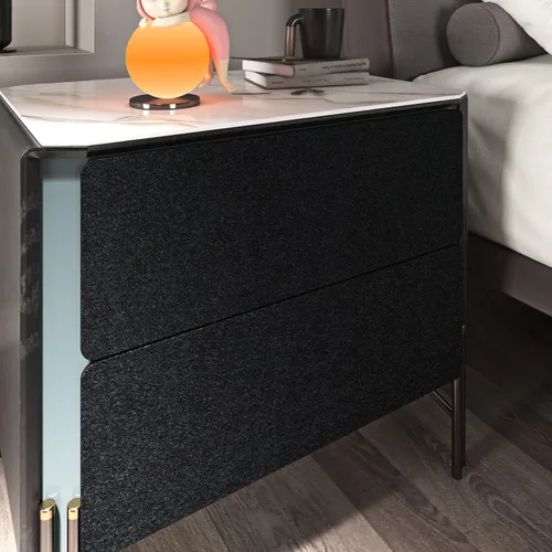 Miniatura 3 de FunStick Hojas de tela de fieltro autoadhesivas de 15.8 x 240 pulgadas, tela de terciopelo negro para arte y manualidades, forro de cajón