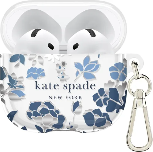 Miniatura 12 de Kate Spade New York Estuche Protector para AirPods Pro con Anillo para Llavero - Flowerbed Blue, Compatible con AirPods Pro de 2ª / 1ª