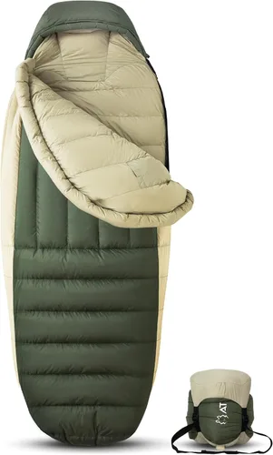 Miniatura 8 de ATEPA Down Sleeping Bag, 700FP Cold Weather Wide XL 3 Season Double/Single Sleeping Bags for Adults with Compression Sack for Camping Backpacking