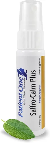 Patient One Saffro-Calm Plus | Suplemento en aerosol oral para apoyar el estado de ánimo positivo y una respuesta saludable al estrés.* | Con