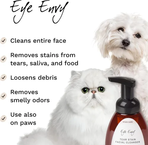 Miniatura 8 de Eye Envy Limpiador facial de manchas de lágrimas para perros y gatos. Elimina los escombros oculares crujientes, mocos de ojos, secreción ocular.