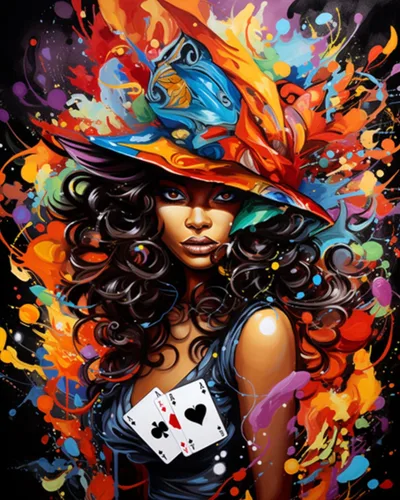 Miniatura 22 de Kit de Pintura por Números de Retrato de Mujer Calavera de Azúcar al Óleo de 16 x 20 Pulgadas, Lienzo para Halloween, Decoración para Mujeres, Chica