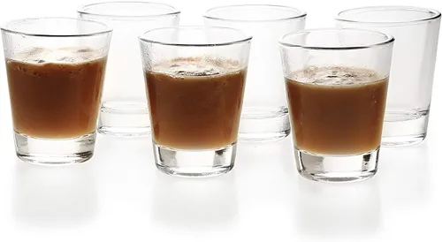 Miniatura 10 de BCnmviku Juego de vasos de chupito de 1.5 onzas con base pesada, vaso de chupito transparente (paquete de 2)