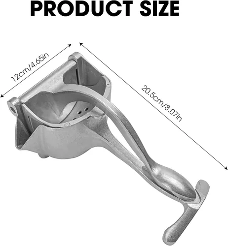 Miniatura 2 de Exprimidor de jugo manual, exprimidor de frutas manual con filtro de semillas, extractor manual de mano de aleación de aluminio resistente