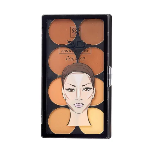 Ruby Kisses Paleta de contorno de polvo 3D Medio oscuro Define tus pómulos, perfecciona tu nariz y esculpe tu mandíbula Multicolor (tonos de