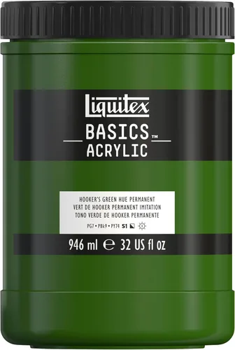 Miniatura 95 de Liquitex BASICS Pintura Acrílica, Botella de 400ml (13.5 oz), Blanco Titanio Titanio Blanco