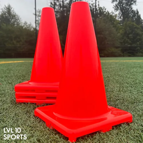Miniatura 3 de LVL10 - Conos de entrenamiento profesionales, conos de fútbol grandes de 12 pulgadas para entrenamiento deportivo, para ejercicios de baloncesto