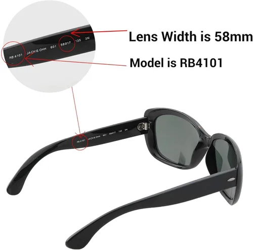 Miniatura 5 de Walleva Lentes de repuesto para lentes de sol Ray-Ban RB4101 Jackie Ohh de 2.283in, múltiples opciones disponibles