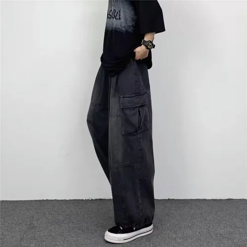Miniatura 2 de Grunge Pantalones holgados Y2K Emo Alt Cargo Pant Fairycore Demin Cloting Estético Jogger Pantalones deportivos Hiphop Tripp Streetwear