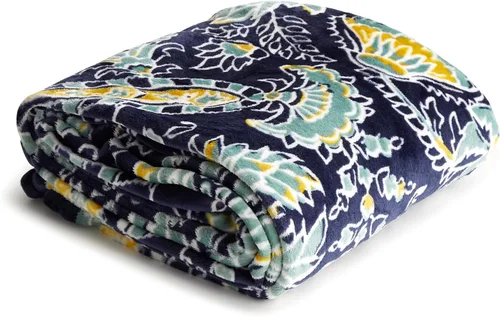 Miniatura 15 de Vera Bradley Manta de felpa de forro polar Botánico Paisley Rosa