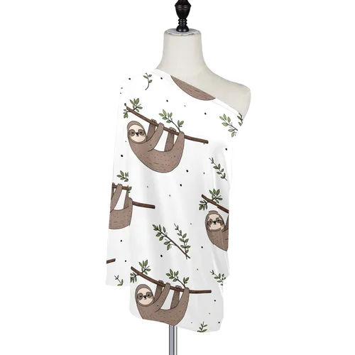 Miniatura 5 de Funda de lactancia, bufanda de lactancia, lindo Doodle Sloth fundas de asiento de coche para bebés bebés, funda para cochecito, toldo para asiento