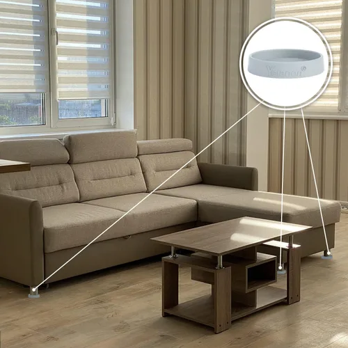 Miniatura 6 de Posavasos para muebles - 8 piezas, vasos de ruedas de muebles redondos de 2" - Almohadillas antideslizantes para suelos de madera dura, pinzas