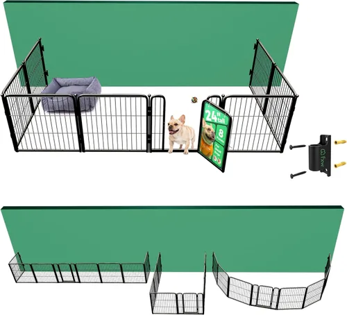 Miniatura 40 de FXW Homeplus Unleashed Corralito para Perros de Interior - Juego Sin Estrés y Seguro, Resistente de 24 Pulgadas 4 Paneles Corral para Cachorros