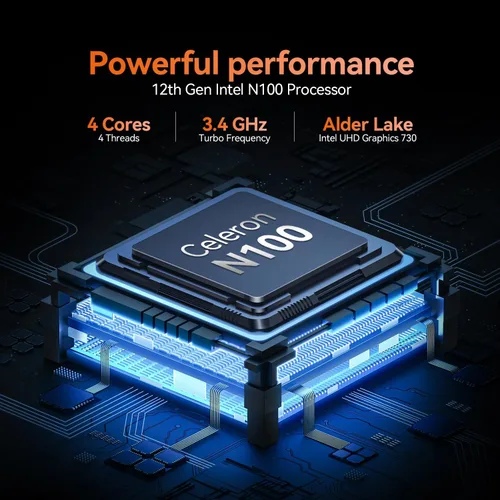 Miniatura 2 de 2026 última computadora portátil, 16 GB RAM 1 TB SSD, pantalla IPS 2K FHD de 15.6 pulgadas, 12ª CPU Quad Core N100 (3.4GHz), 2.4G/5G WiFi/BT5.0