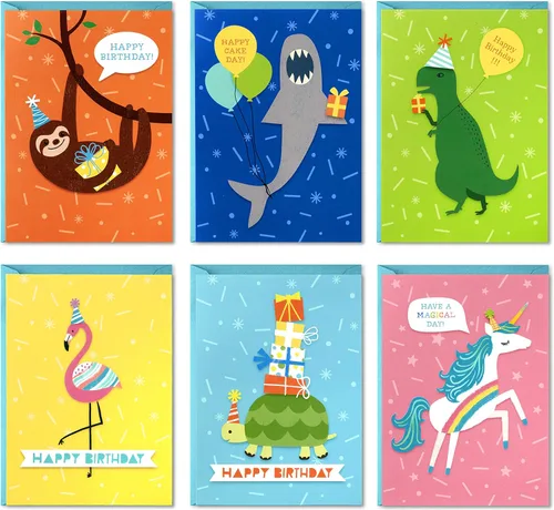Miniatura 2 de Hallmark Surtido de tarjetas de cumpleaños para niños, 48 y 20 tarjetas con sobres