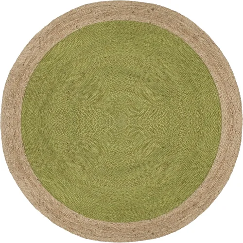 Miniatura 44 de SAFAVIEH Alfombra de Área Redonda de 10' - Colección de Fibra Natural - Verde y Marrón Natural, Yute Hecho a Mano, Diseño de Borde Trenzado (NF801G)