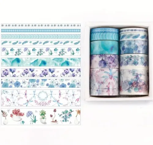 SEDLAV Juego de cintas Washi, bonitas calcomanías de bricolaje y cintas de diario para álbumes de recortes, suministros de manualidades coloridos,