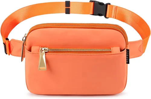 Miniatura 8 de ZORFIN Riñonera para mujeres y hombres, riñonera de moda con correa ajustable para exteriores, entrenamiento, viajes, casual, correr, senderismo
